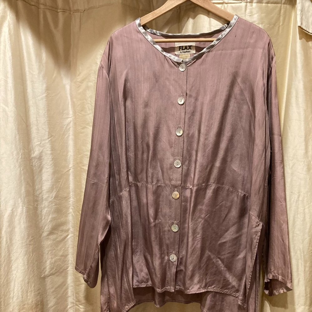 Vintage FLAX by Angelhart 100% Rayon Top, Small